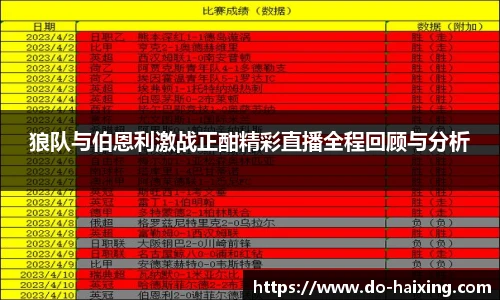 狼队与伯恩利激战正酣精彩直播全程回顾与分析